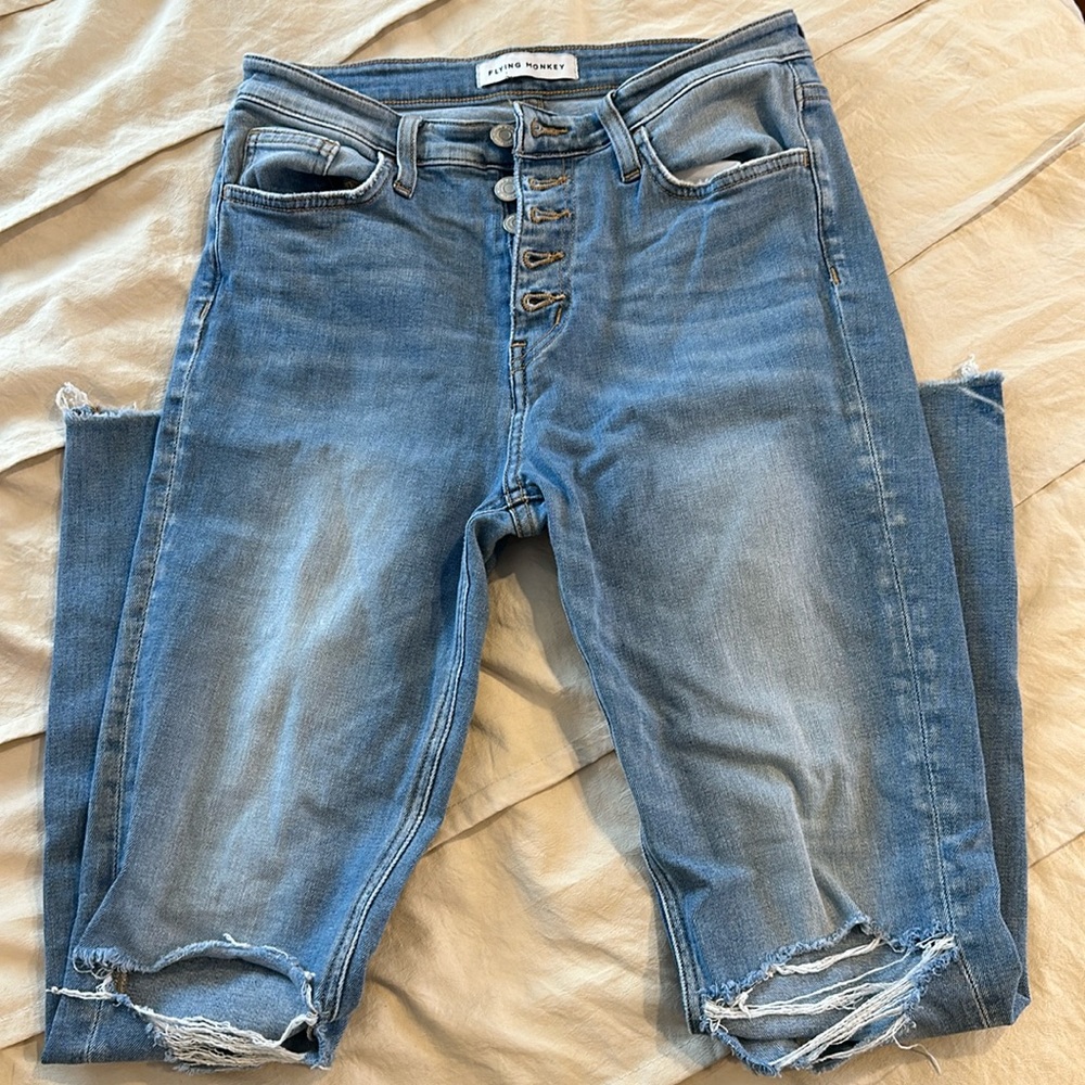 Flying Monkey Button Fly Jeggings